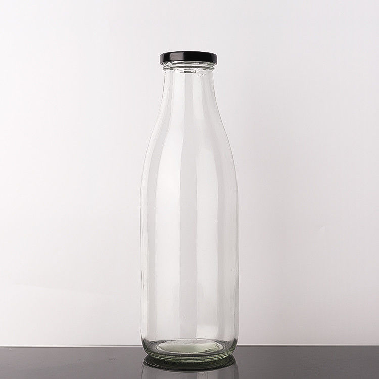 échantillon gratuit 100 ml 200 ml 350 ml pasteurisation thé brassé à froid bouteilles en verre de lait avec couvercle métallique
