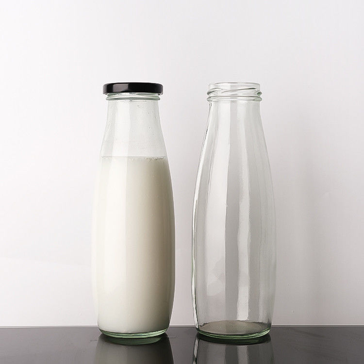 échantillon gratuit 100 ml 200 ml 350 ml pasteurisation thé brassé à froid bouteilles en verre de lait avec couvercle métallique