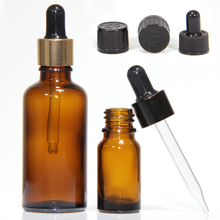 Luxe 1 oz 2 oz 20 ml 30 ml 50 ml cosmétique vide épaule plate sérum huile essentielle bouteille gouttelette en verre