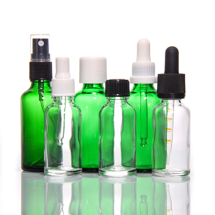 Luxe 1 oz 2 oz 20 ml 30 ml 50 ml cosmétique vide épaule plate sérum huile essentielle bouteille gouttelette en verre