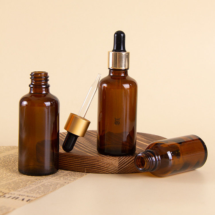 Huile essentielle 15 ml 30 ml 60 ml Bouteille gouttelette en verre vide revêtue d' or UV