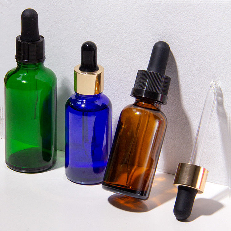 10 ml d' huile essentielle ambrée matte glacée bouteille en verre et bouteille d' huile essentielle en verre avec gouttière