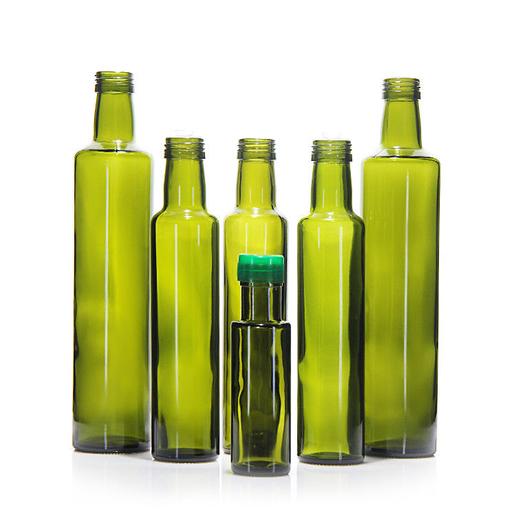 Produits alimentaires 250 ml 500 ml 750 ml Bouteilles d'huile d'olive en verre marasca ronde claire avec bouchon