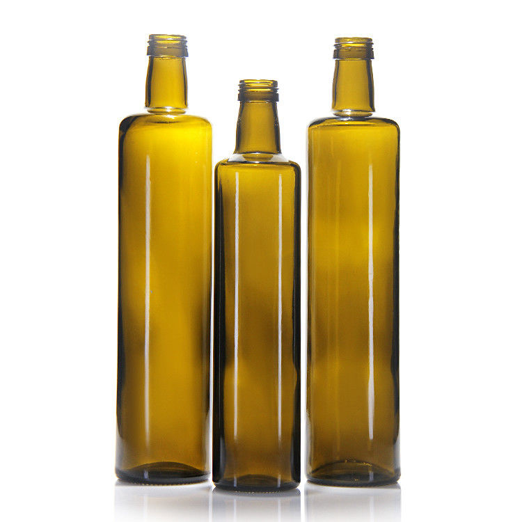 Produits alimentaires 250 ml 500 ml 750 ml Bouteilles d'huile d'olive en verre marasca ronde claire avec bouchon