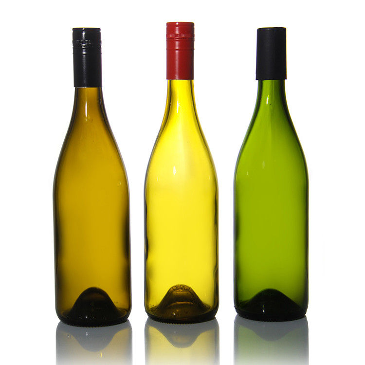 Bouteille ronde de vin de Bourgogne sur mesure de 750 ml avec bouchon de liège