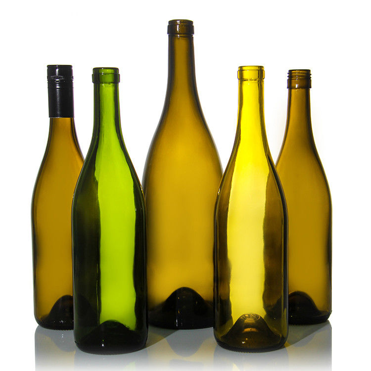 Bouteille ronde de vin de Bourgogne sur mesure de 750 ml avec bouchon de liège