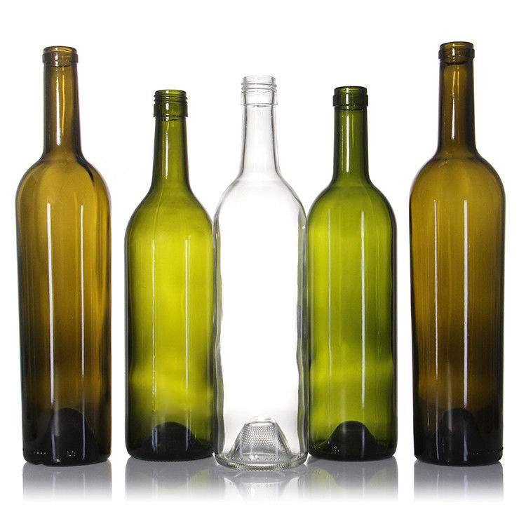 Bouteille ronde de vin de Bourgogne sur mesure de 750 ml avec bouchon de liège
