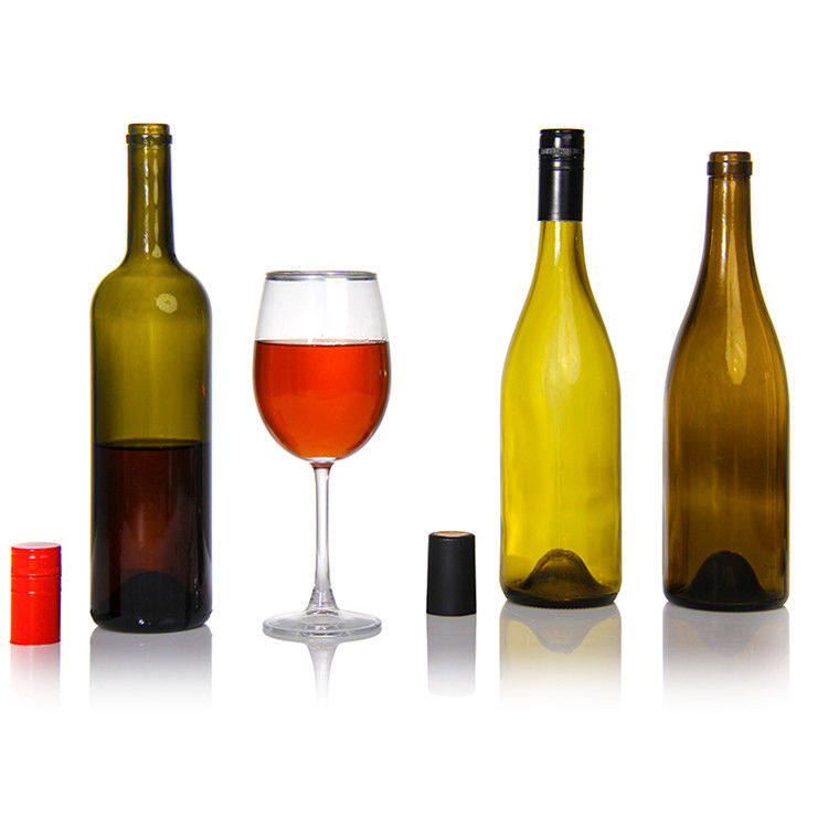 Étiquette personnalisée 500 Ml 750 Ml glacé bouteilles de vin rondes noires claires pour mariage
