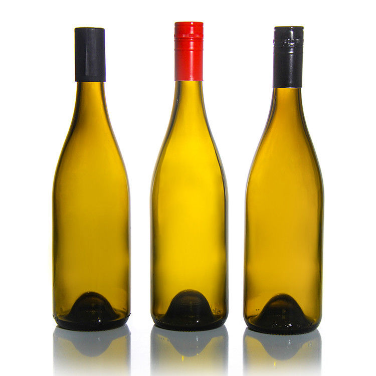 Fabricants de luxe Champagne 375ml 750ml Bouteille de vin rouge Vert foncé Bouteilles de verre vides avec couvercle