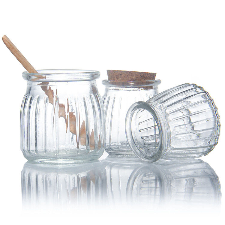 Fournitures de stockage Saumure de bain glacée claire Saumure de stockage tasse Pudding pots pour le yogourt de lait