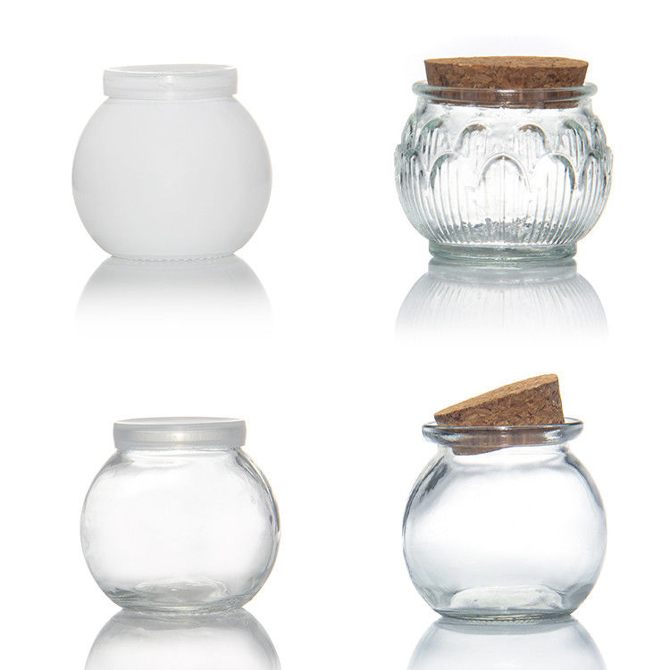 100 ml 200 ml mini rond verre clair lait yaourt pudding bocal avec bouchon en bois