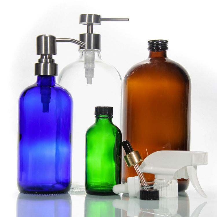 30 ml 50 ml 60 ml 80 ml 100 ml Sère de lotion Glacé Bouteille d' huile corporelle en verre avec pompe pour les soins de la peau