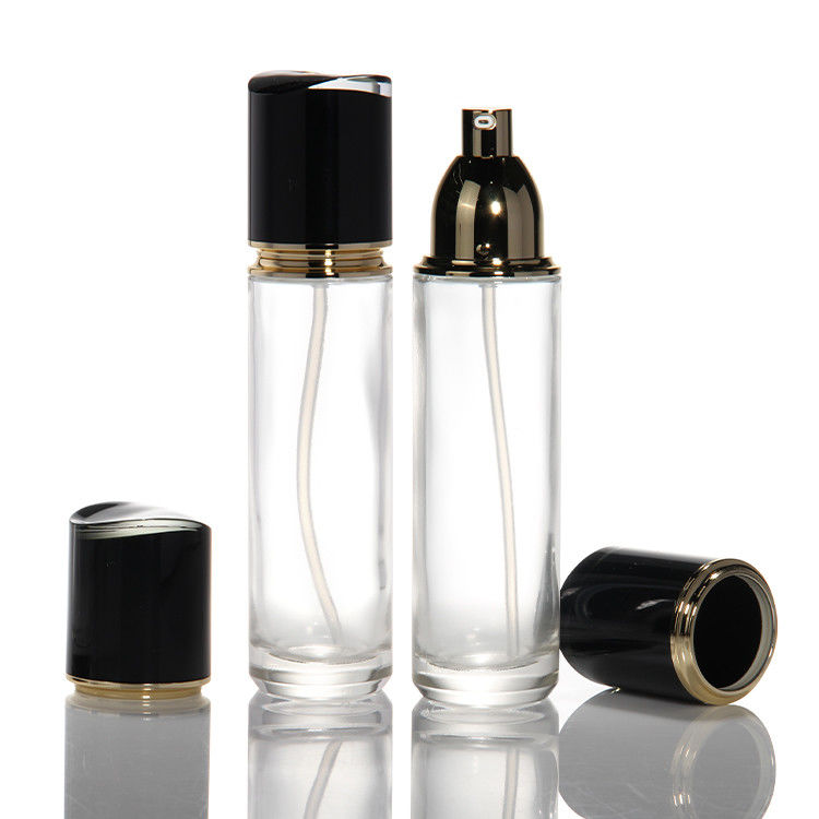 Bouteille de pompe de presse de voyage bouteilles de lotion essentielle crème récipient cosmétique verre récipients cosmétiques vides