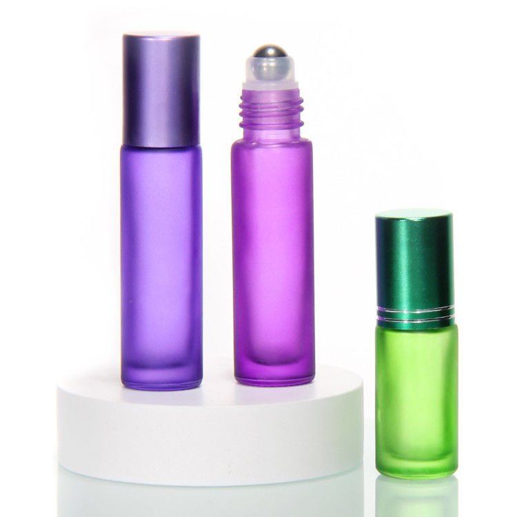 Bouteille de parfum en verre 5 ml 10 ml 15 ml avec boule en acier inoxydable