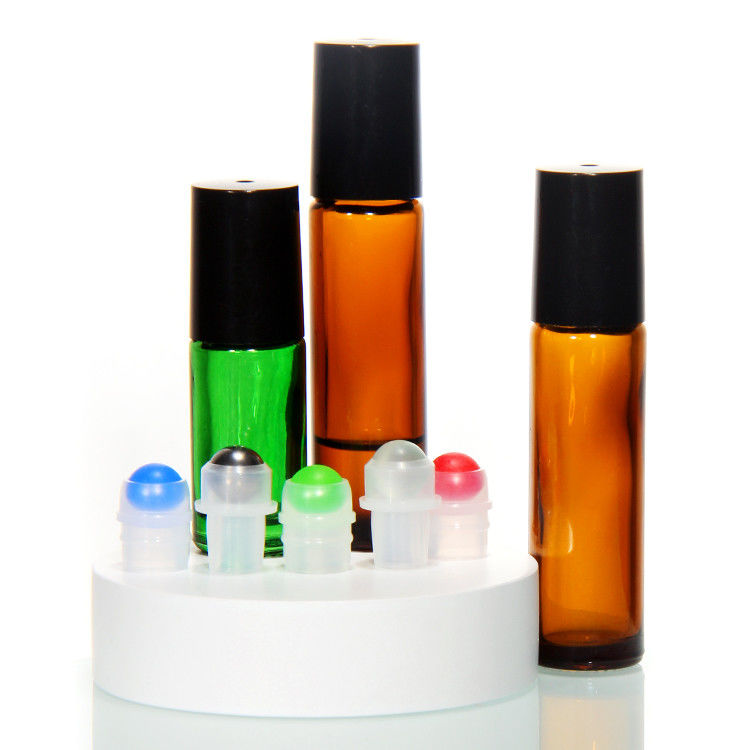 Bouteille de parfum en verre 5 ml 10 ml 15 ml avec boule en acier inoxydable