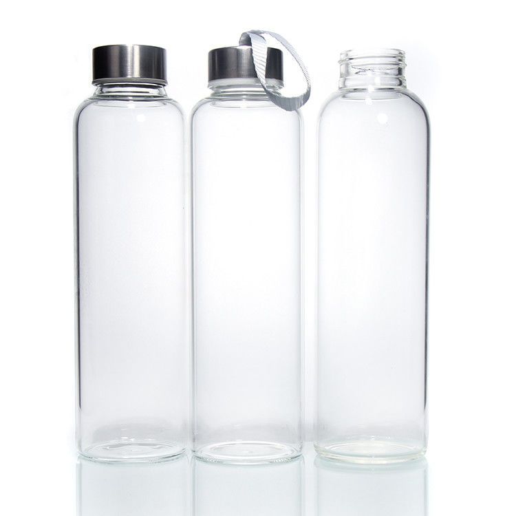 Logo personnalisé Bouteilles d'eau en verre à haute teneur en borosilicate