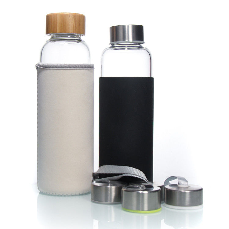 Logo personnalisé Bouteilles d'eau en verre à haute teneur en borosilicate