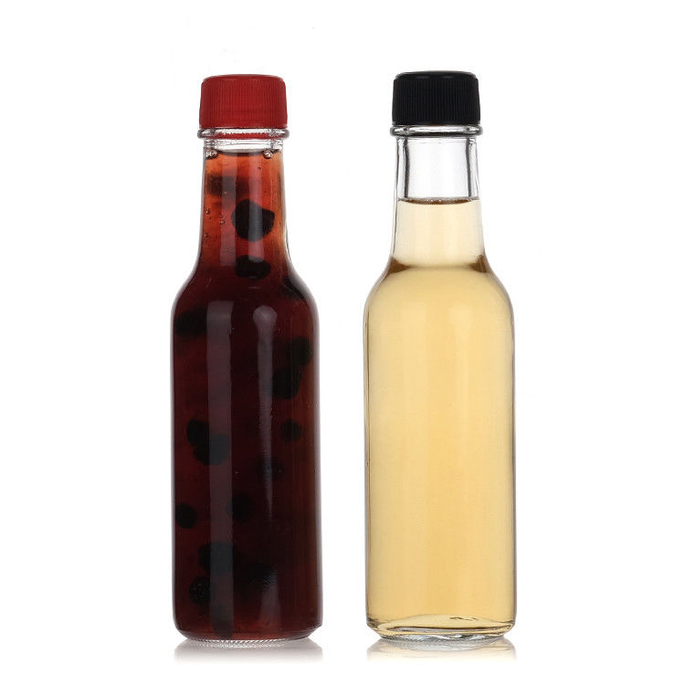 Bouteilles en verre de 250 ml de sauce chaude Bouteille de stockage de sauce avec bouchon étanche