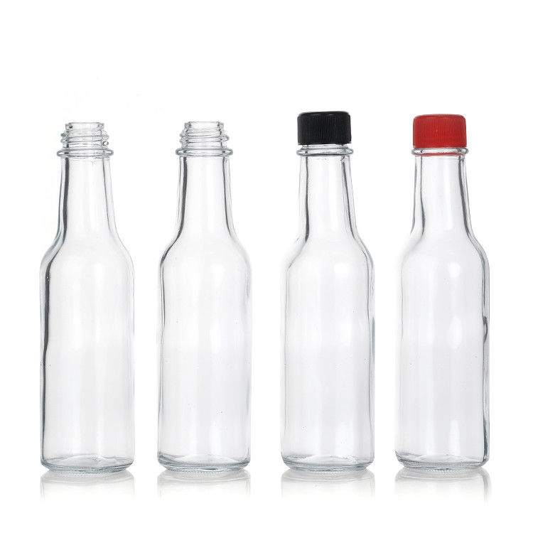 Bouteilles en verre de 250 ml de sauce chaude Bouteille de stockage de sauce avec bouchon étanche