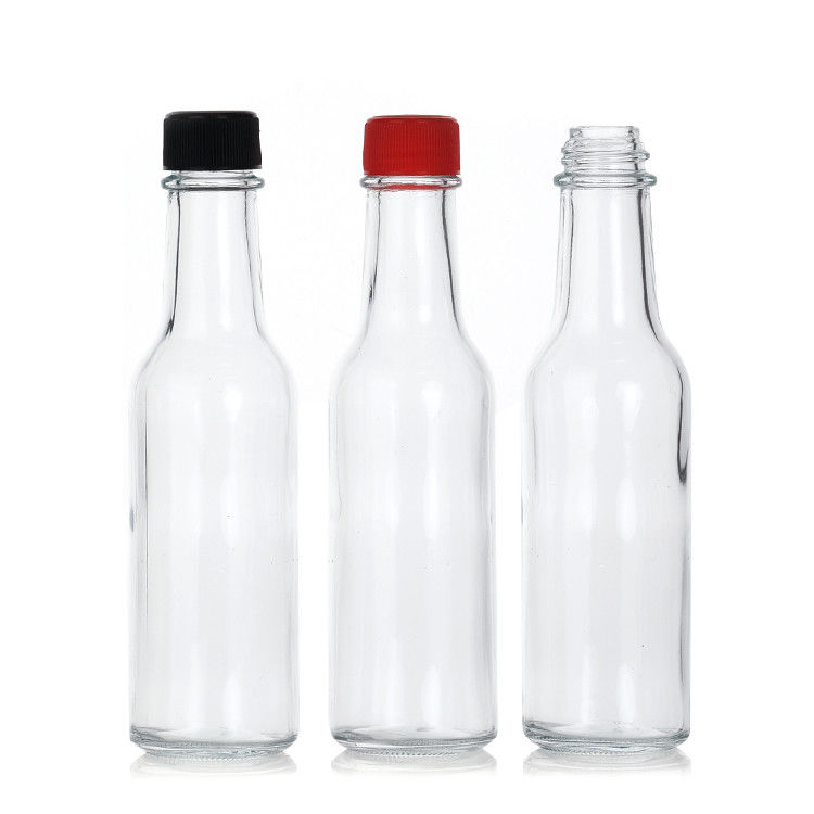 Bouteilles en verre de 250 ml de sauce chaude Bouteille de stockage de sauce avec bouchon étanche
