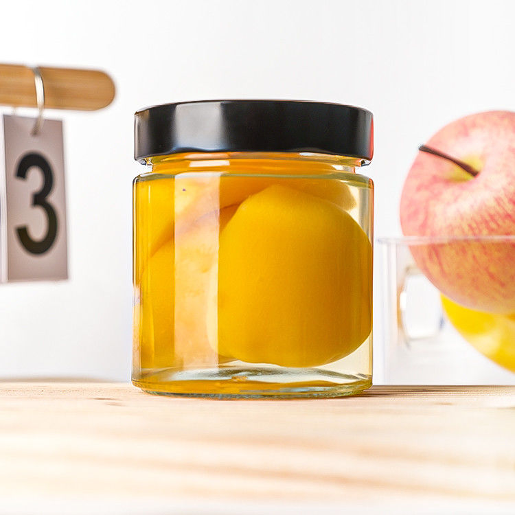 Emballage alimentaire 4oz 6oz 9oz 13oz 17oz bouteilles en verre transparent avec bouchon en métal